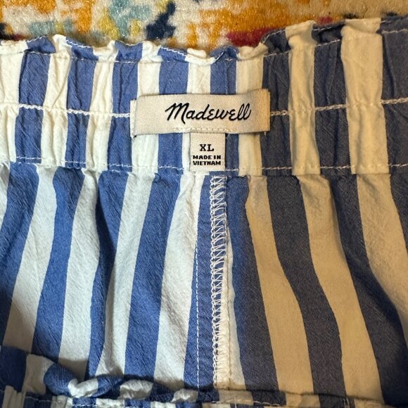 Madewell Elastic Waist Pull-On Shorts Womens Size XL Minimalist Hermitage Blue - Picture 7 of 9